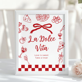 La Dolce Vita Love is sweet Italian Bridal Shower Poster