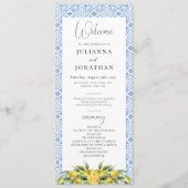 La Dolce Vita - Mediterraan huwelijksprogramma Programmakaart (Voorkant)