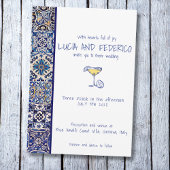 La Dolce Vita Mediterraan Italiaans blauw tegel Kaart