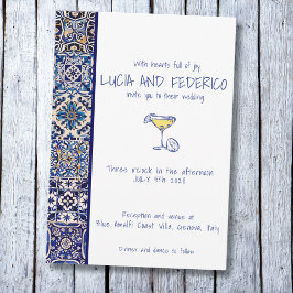 La Dolce Vita Mediterraan Italiaans blauw tegel Kaart