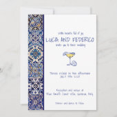 La Dolce Vita Mediterraan Italiaans blauw tegel Kaart (Voorkant)