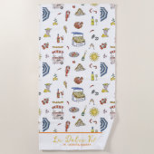 La Dolce Vita Mediterraan Italiaans | Monogram Strandlaken (Voorkant)