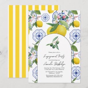 "La Dolce Vita" Mediterraan verlovingsfeest Kaart