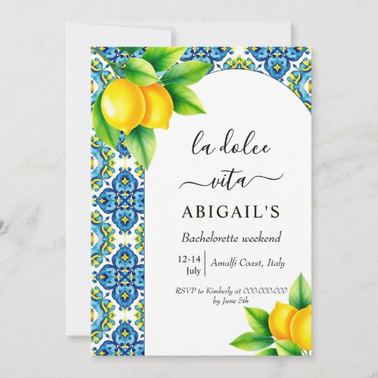 La Dolce Vita Mediterraan vrijgezellenweekend Kaart (Voorkant)