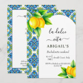 La Dolce Vita Mediterraan vrijgezellenweekend Kaart (Voorkant / Achterkant)