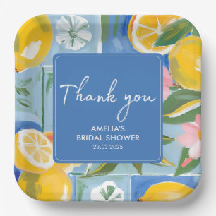 La dolce vita mediterraan zomerse Bruidsborrel Papieren Bordje