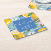 La dolce vita mediterraan zomerse Bruidsjonkerfees Kartonnen Onderzetters (Schuin)