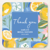 La dolce vita mediterraan zomerse Bruidsjonkerfees Kartonnen Onderzetters (Voorkant)