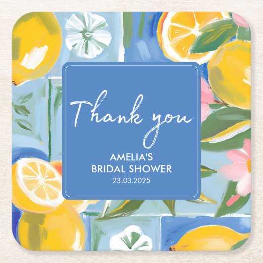 La dolce vita mediterraan zomerse Bruidsjonkerfees Kartonnen Onderzetters (Voorkant)