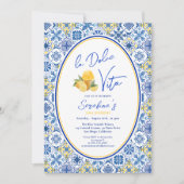 La Dolce Vita Mediterraan zomerverjaardagsfeest Kaart (Voorkant)