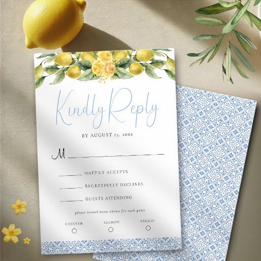 La Dolce Vita - Mediterrane bruiloft RSVP Kaart