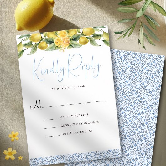 La Dolce Vita - Mediterrane bruiloft RSVP Kaart