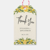 La Dolce Vita - Mediterrane citroen bruiloft Cadeaulabel (Voorkant)