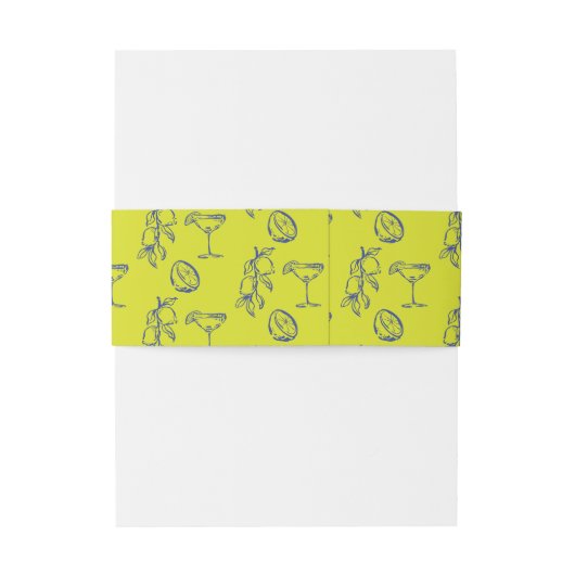 La Dolce Vita mediterrane citroenen Uitnodigingen Wikkel (Achterkant Voorbeeld)