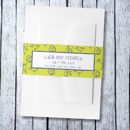 La Dolce Vita mediterrane citroenen Uitnodigingen Wikkel