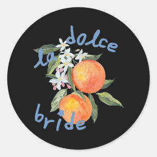 La Dolce Vita Meisje Vrijgezellenfeest Italië Brui Ronde Sticker