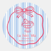 La Dolce Vita Meisjesweekend Ronde Sticker (Voorkant)