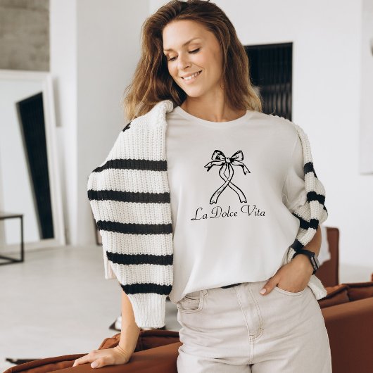 La Dolce Vita met lint T-shirt