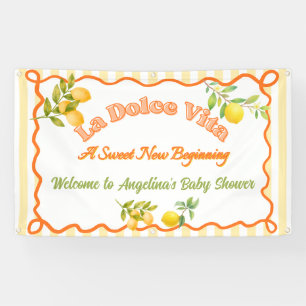 La Dolce Vita Nieuw Begin Lemon Baby Shower Spandoek