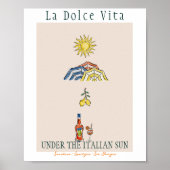La Dolce Vita Onder de Italiaanse Zon Poster (Voorkant)