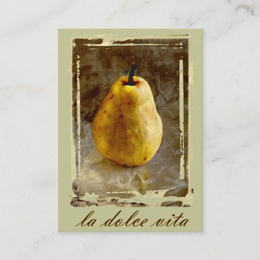 La Dolce Vita Pear Visitekaartje (Voorkant)