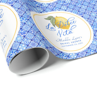 La Dolce Vita Persoonlijke Bruidsdouche Cadeaupapier