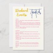 La Dolce Vita Poolside Bachelorette Weekend Kaart (Achterkant)