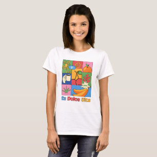 La Dolce Vita Pop Art – Kleurrijk Retro Zoet Leven T-shirt