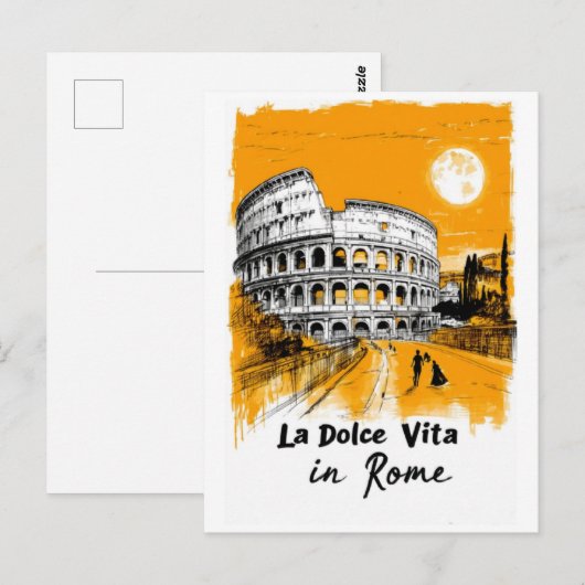 La Dolce Vita - Poster Art Briefkaart (Voorkant / Achterkant)