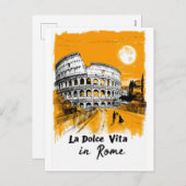 La Dolce Vita - Poster Art Feestdagenkaart (Voorkant / Achterkant)