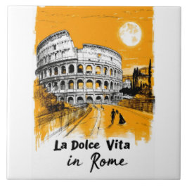 La Dolce Vita - Poster Art Tegeltje