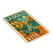 La Dolce Vita – Retro Italiaanse kust Reisposter Magneet (Rechterzijde)