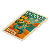 La Dolce Vita – Retro Italiaanse kust Reisposter Magneet (Linkerzijde)
