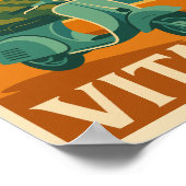 La Dolce Vita – Retro Italiaanse kust Reisposter Poster (Hoek)