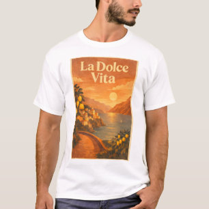 La Dolce Vita – Retro Italiaanse Kust Reisposter T-shirt