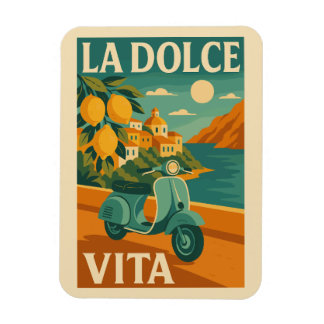 La Dolce Vita – Retro Italian Coast Travel Magneet