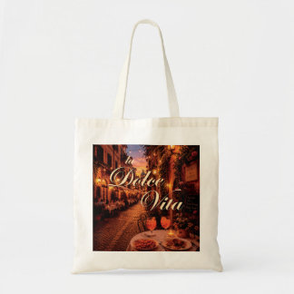 La Dolce Vita Rome Trastevere Nacht Illustratie Tote Bag