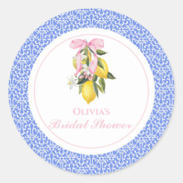 La Dolce Vita Roze Lint Bruidsfeest Ronde Sticker