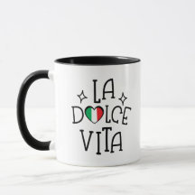 La Dolce Vita Schattig Italiaans Vlag Hart