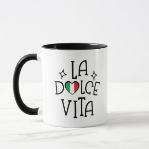 La Dolce Vita Schattig Italiaans Vlag Hart Mok