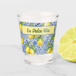 La Dolce Vita Siciliaanse Citroen, Maiolica Tegels Shot Glas