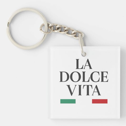 La Dolce Vita Sleutelhanger aan het Italiaanse ple (voorkant)