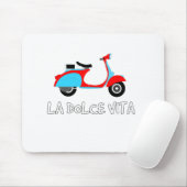 La Dolce Vita The Sweet Life on a Scooter Muismat (Met muis)