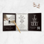 La Dolce Vita Vintage bruiloft Drieluik Uitnodiging<br><div class="desc">La Dolce Vita Vintage bruiloft drievoudige uitnodiging</div>