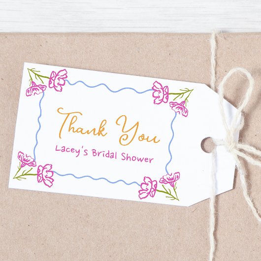 La Dolce Vita Vrijgezellenfeest Dank u voor uw gun Cadeaulabel