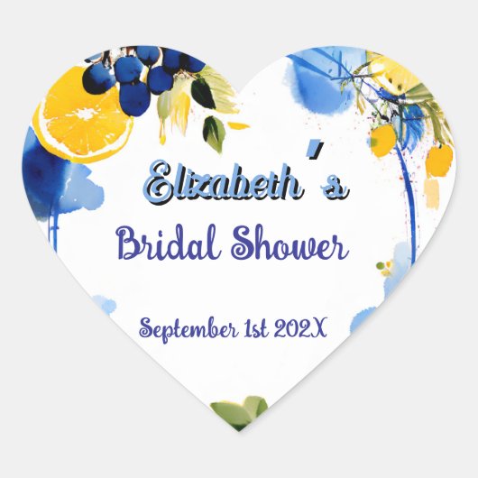 La Dolce Vita-Vrijgezellenfeest Hart Sticker (Voorkant)