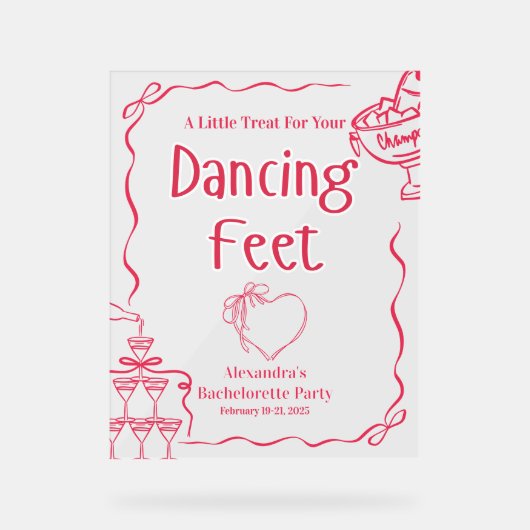 La Dolce Vita vrijgezellenweekend Acryl Bord (Voorkant)