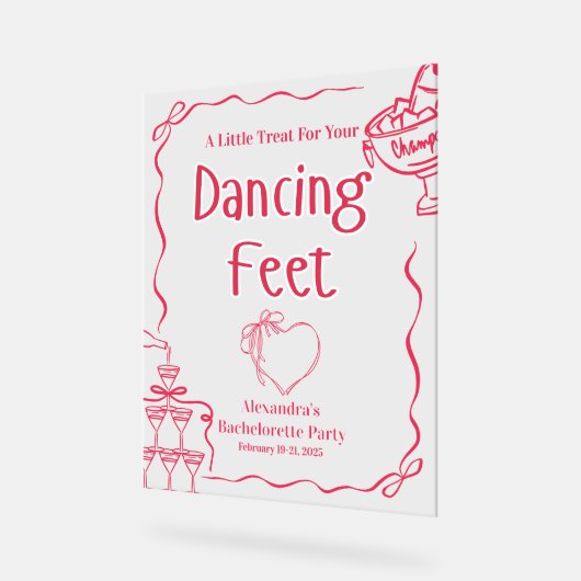 La Dolce Vita vrijgezellenweekend Acryl Bord (Hoek)