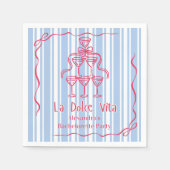 La Dolce Vita vrijgezellenweekend Servet (Voorkant)