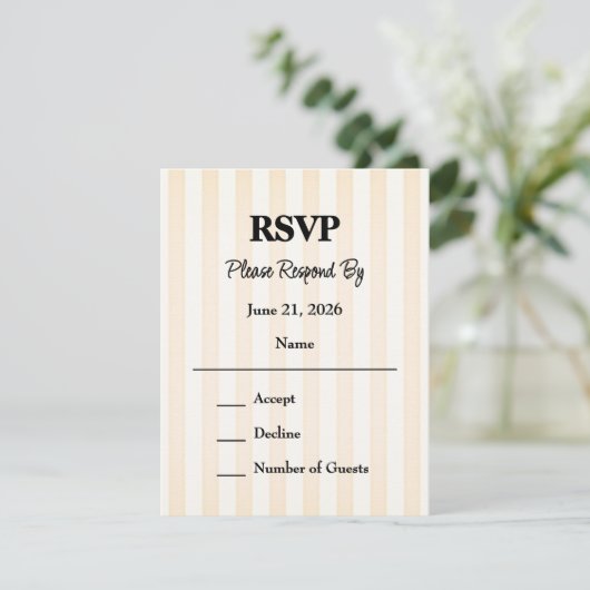 La Dolce Vita Wedding Response Kaart (Staand voorkant)